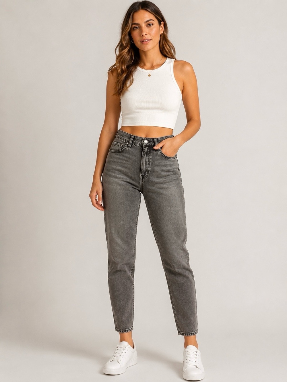 American Eagle 4 Short Curvy Mom Jeans Faded Black High Rise Women’s 2024